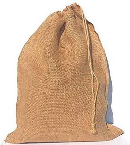 img 1 attached to BAGTAK Burlap Bags Drawstring Sack Gift Wrapping Supplies