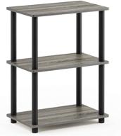 📦 furinno turn-n-tube no tool 3-tier storage shelf: narrow, espresso/black - effortless organization for small spaces logo