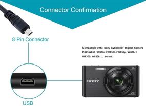 img 3 attached to MaxLLTo USB Charger and Data SYNC Cable for Sony Cybershot DSC W830 B/S Camera