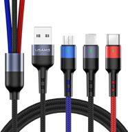 🔌 mjems 2pack 10ft/3m usb c кабель из нейлона – многофункциональный зарядный шнур с micro usb/type c для iphone 12/11 pro/xr/max, samsung s10 s9/note 9, moto g7/lg и других устройств – зарядное устройство для автомобиля логотип