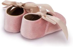 img 1 attached to 👶 KIDSUN Soft Sole Baby Girls Mary Jane Shoes with Bow - Perfect for Princess Dress, Wedding, Newborn Crib, or First Walkers