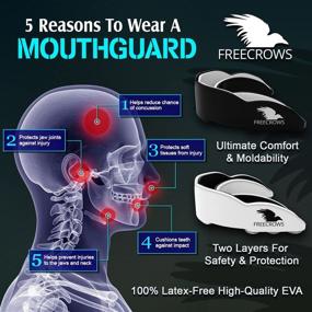 img 2 attached to 🦷 Protective Freecrows MMA Mouthguard for Youth - Pack of 2 Mouth Guards - Teeth Guard for All Contact Sports & Games - UFC, Boxing, Taekwondo, Martial Arts - Women & Men