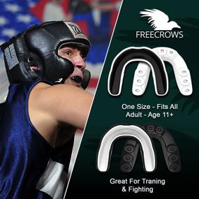 img 3 attached to 🦷 Protective Freecrows MMA Mouthguard for Youth - Pack of 2 Mouth Guards - Teeth Guard for All Contact Sports & Games - UFC, Boxing, Taekwondo, Martial Arts - Women & Men