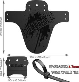 img 2 attached to 🚲 NICEDACK Bike Fender Set - MTB Mud Guard, Front and Rear Compatible Downhill Mountain Bike Mudguard - Fits 650B, 20", 26", 27.5", 29", and Fat Bicycles