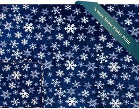 img 1 attached to Cozy up with the PAVILIA Navy Snowflake Christmas 🎄 Throw Blanket: Soft, Plush, Warm Winter Cabin Fleece, 50x60 (Navy/White Snowflake)