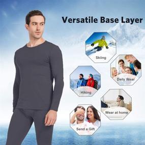 img 1 attached to Mens Thermal Shirts - Fleece Lined Top with Long Sleeve | Compression Base Layer - MANCYFIT