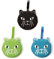 kikkerland cat sponges, set of 3 (cu280): unleash the purrfect cleaning power! logo