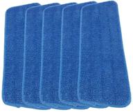 5-pack of compatible microfiber spray mop replacement heads for bona floor care system, ideal for wet/dry mops logo