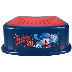 img 4 attached to Красный и синий табурет для ванной комнаты Disney Mickey Mouse All Star - идеально подходит для детей, использующих туалет и раковину - размеры 9,75" х 5,25" х 14,25" - легкий вес 1,08 фунта.