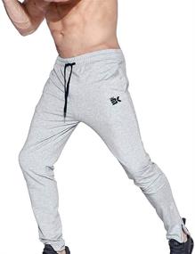 img 1 attached to BROKIG Mens Zip Jogger Pants Men's Clothing