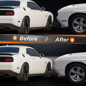img 1 attached to NDRUSH Blackout Side Marker Lights Vinyl Tint Film, Precut Overlay, Reflectors Sidemarker Wrap Covers Compatible with Dodge Challenger 2015-2021 - Enhance Your SEO!