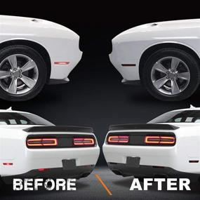 img 3 attached to NDRUSH Blackout Side Marker Lights Vinyl Tint Film, Precut Overlay, Reflectors Sidemarker Wrap Covers Compatible with Dodge Challenger 2015-2021 - Enhance Your SEO!