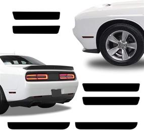 img 4 attached to NDRUSH Blackout Side Marker Lights Vinyl Tint Film, Precut Overlay, Reflectors Sidemarker Wrap Covers Compatible with Dodge Challenger 2015-2021 - Enhance Your SEO!