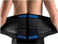 🎗️ kl happiness deluxe neoprene double pull lumbar lower back support brace exercise belt size 6xl (56-60&#34;) - find perfect fit in all sizes s-6xl логотип