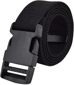 img 3 attached to Aibearty Canvas Web Buckle Belt: Stylish and Versatile Waistband for Women, Men, and Teens