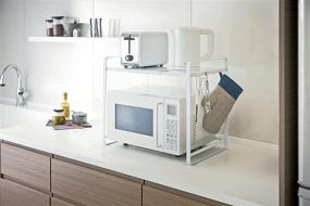 img 3 attached to 🗄️ Efficient White Kitchen Counter Organizer: Yamazaki Home Expandable One Size Solution