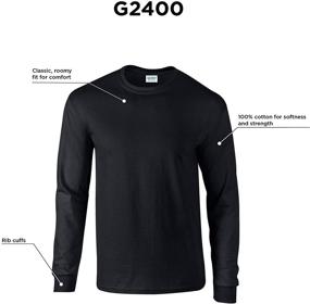 img 2 attached to 👕 Gildan хлопковая футболка с коротким рукавом 2 штуки: идеальная мужская одежда в стиле футболки и топов
