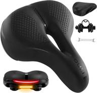 🚲 ouxi comfort bike seat, best oversized bicycle saddle replacement memory foam soft large padded with dual shock absorption waterproof - extra wide bike seat for men and women logo