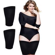 🩲 thigh slimmer shapers for women: tone and shape thighs with compression sleeve - black логотип