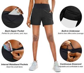 img 3 attached to 🏃 Comfortable & Stylish: Soothfeel Women's Running Shorts with Zip Pocket - Quick Dry & High Waisted - Ideal for Athletic Workouts - Includes Liner - 5 inch