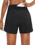 🏃 comfortable & stylish: soothfeel women's running shorts with zip pocket - quick dry & high waisted - ideal for athletic workouts - includes liner - 5 inch логотип