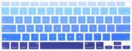 💻 proelife ultra thin silicone keyboard cover skin for macbook air 13 inch 2020 with touch id (a2179/a2337 apple m1 chip) - ombre blue us layout logo