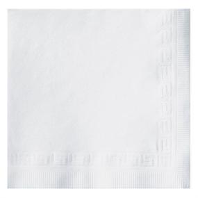 img 1 attached to 🍹 Hoffmaster 010102 Premium Beverage Napkin, Greek Key Embossed, 3-Ply, 1/4 Fold, 10x10 inches, White - Case of 800