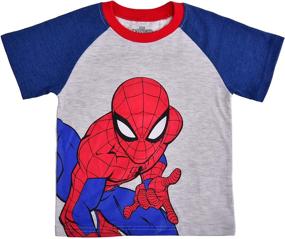 img 3 attached to Marvel Spider-Man Raglan Shirt and Jogger Pants Set for Boys - 2-Piece Superhero Outfit