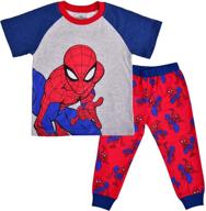marvel spider-man raglan shirt and jogger pants set for boys - 2-piece superhero outfit logo