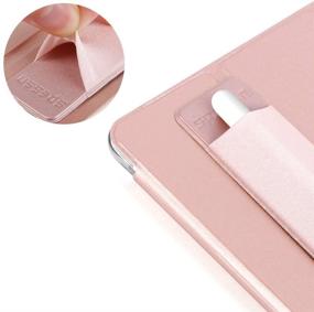 img 2 attached to 💖 Spessn Elastic Lycra Stylus Pocket - Rose Gold 2 Pack: Pencil Holder Sticker for iPad Screen Pen Protection