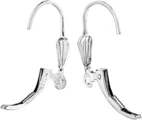 img 2 attached to Viosi 6Pcs Hypoallergenic Sterling Silver Interchangeable Leverback Earring Hooks: Shell Design for Easy Replacement and Secure Fit