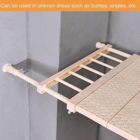 img 3 attached to 🔧 Adjustable Closet Shelf Rod - APSOONSELL Tension Storage Rack for Wardrobe, Kitchen, Bookcase