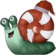 optimized search: gemmy 3-foot airblown santa snail - christmas inflatable logo