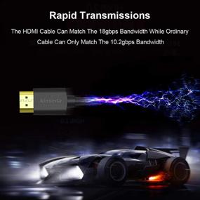 img 2 attached to 🔌 High Speed 4K HDMI Cable, 3ft Length, 18Gbps, HDMI 2.0 Compatible, Supports 4K 60Hz UHD 2160p 1080p 3D HDR, Ethernet & Audio Return (ARC), UL Rated - 1PC for Optimal SEO