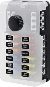 img 3 attached to BlueFire 12 Way Blade Fuse Box Fuse Block Standard Circuit Fuse Holder With LED Light Indication &Amp