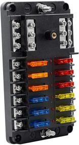 img 4 attached to BlueFire 12 Way Blade Fuse Box Fuse Block Standard Circuit Fuse Holder With LED Light Indication &Amp
