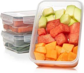 img 3 attached to Homemaid Living Premium Airtight Plastic Storage Containers with Easy-Lock Lid, Microwave, Freezer, and Dishwasher Safe, Perfect for Meal Prep or Food Storage (40.5 oz)