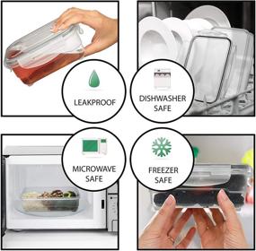 img 1 attached to Homemaid Living Premium Airtight Plastic Storage Containers with Easy-Lock Lid, Microwave, Freezer, and Dishwasher Safe, Perfect for Meal Prep or Food Storage (40.5 oz)