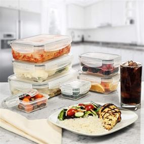 img 2 attached to Homemaid Living Premium Airtight Plastic Storage Containers with Easy-Lock Lid, Microwave, Freezer, and Dishwasher Safe, Perfect for Meal Prep or Food Storage (40.5 oz)