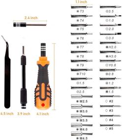 img 1 attached to 🛠️ 33 PCS Precision Screwdriver Set - Mini Magnetic Electronics Repair Kit for iPhone, Computer, Laptop, Xbox, PS4