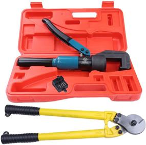 img 4 attached to 🔧 Muzata Custom Hydraulic Hand Crimper Tool and Stainless Steel Cable Cutter Combo for 1/8" Cable – Perfect Wire Swaging and Cutting Solution - CR09 & CR03