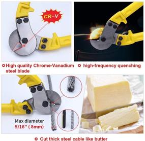 img 3 attached to 🔧 Muzata Custom Hydraulic Hand Crimper Tool and Stainless Steel Cable Cutter Combo for 1/8" Cable – Perfect Wire Swaging and Cutting Solution - CR09 & CR03