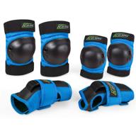 🛡️ durable everwell adult/child protective knee pads set for skating & skateboarding - includes elbow pads, wrist guard, and adjustable straps - 6 in 1 set logo