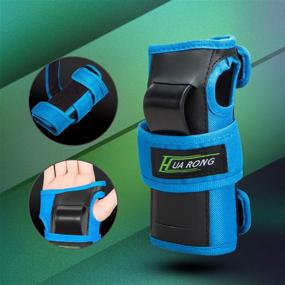 img 2 attached to 🛡️ Durable Everwell Adult/Child Protective Knee Pads Set for Skating & Skateboarding - Includes Elbow Pads, Wrist Guard, and Adjustable Straps - 6 in 1 Set