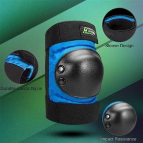 img 3 attached to 🛡️ Durable Everwell Adult/Child Protective Knee Pads Set for Skating & Skateboarding - Includes Elbow Pads, Wrist Guard, and Adjustable Straps - 6 in 1 Set