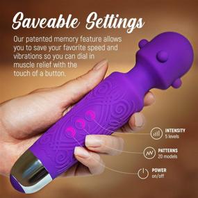 img 3 attached to 💜 LuLu 7: The Ultimate Upgrade in Personal Massagers - Uniquely Designed, Powerful, and Cordless - 5 Speeds, 20 Patterns - USB Rechargeable - Back and Neck Relief in Stunning Purple