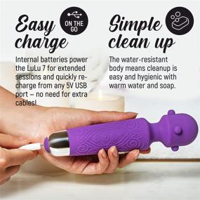 img 2 attached to 💜 LuLu 7: The Ultimate Upgrade in Personal Massagers - Uniquely Designed, Powerful, and Cordless - 5 Speeds, 20 Patterns - USB Rechargeable - Back and Neck Relief in Stunning Purple