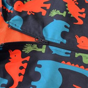 img 3 attached to KISBINI Cartoon Dinosaur Outdoor Windbreaker Boys' Clothing : Jackets & Coats