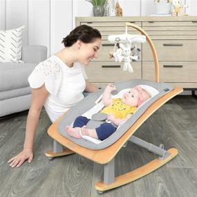 img 3 attached to 🪑 Evolur Tory 2-in-1 Rocker & Chair: Stylish Light Gray Design for Optimal Comfort