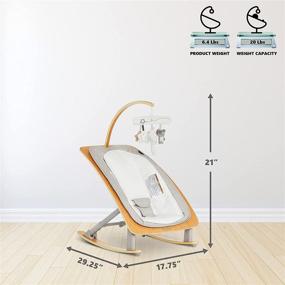 img 2 attached to 🪑 Evolur Tory 2-in-1 Rocker & Chair: Stylish Light Gray Design for Optimal Comfort